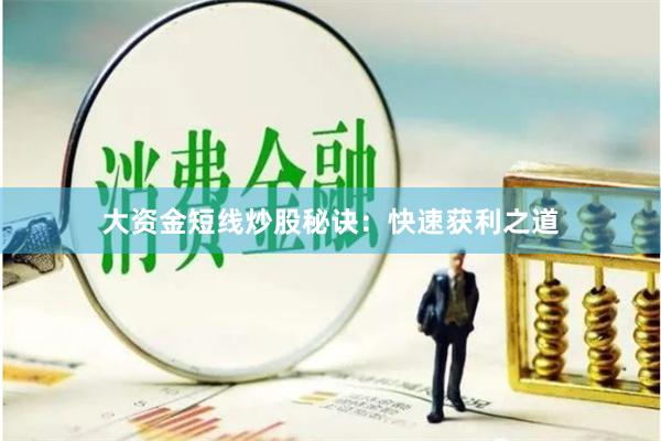 大资金短线炒股秘诀：快速获利之道